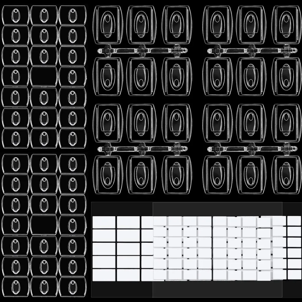Solution anti-chute pour guirlandes : 60 clips transparents robustes B