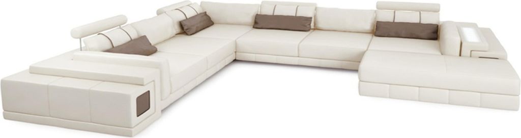 Ledersofa U-Form Couch Wohnlandschaft Ecksofa Garnitur Design Modern Sofa neu