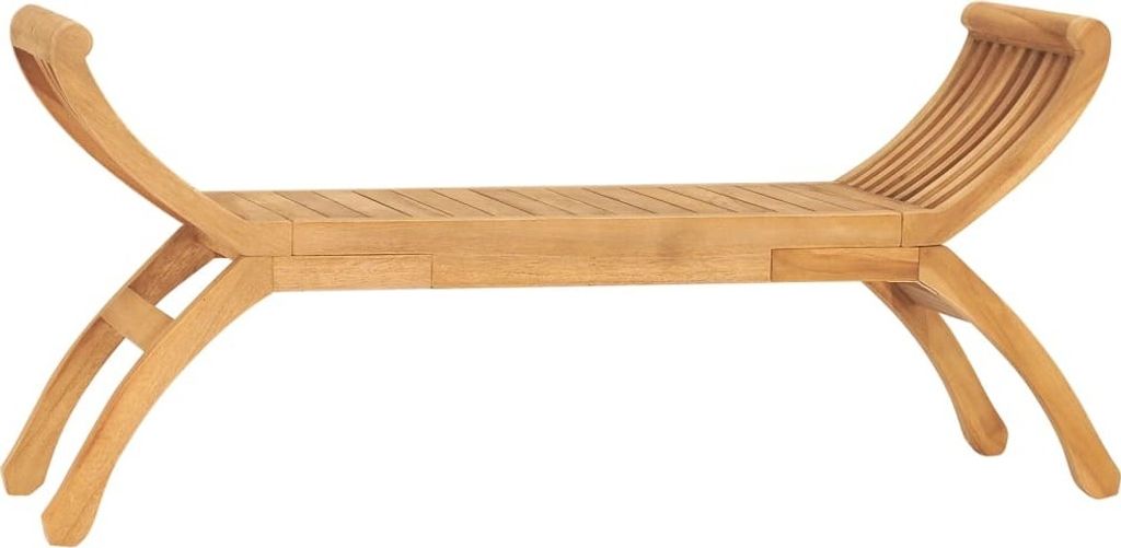 The Living Store Gartenbank 120 cm Massivholz Teak