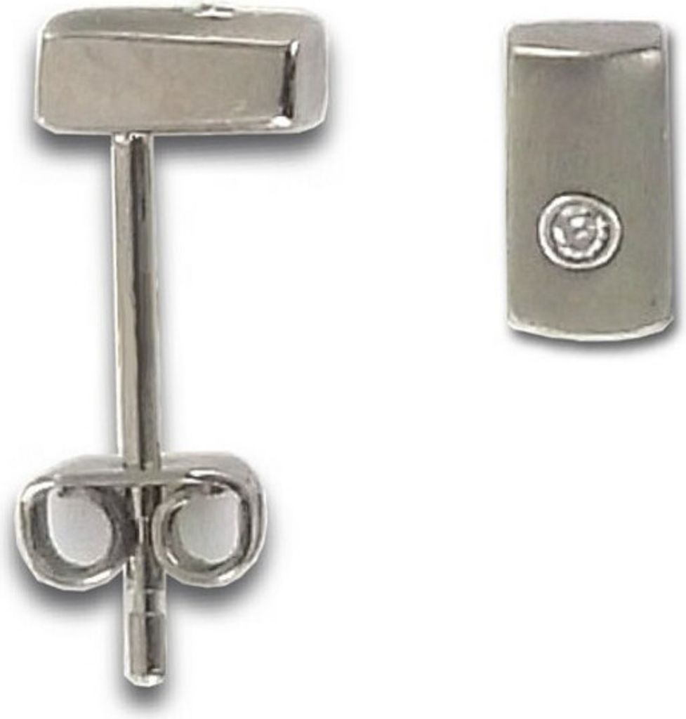 Ohrstecker - Titan Brillant 0,015ct - silber/grau