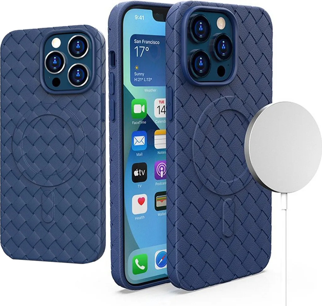 SEEKO Cover Per Oppo Reno7 4G (Reno 7) – Custodia Ibrida Con Staffa Rotante 360° E Paraurti Morbido, Militare Anti-Caduta, Blu