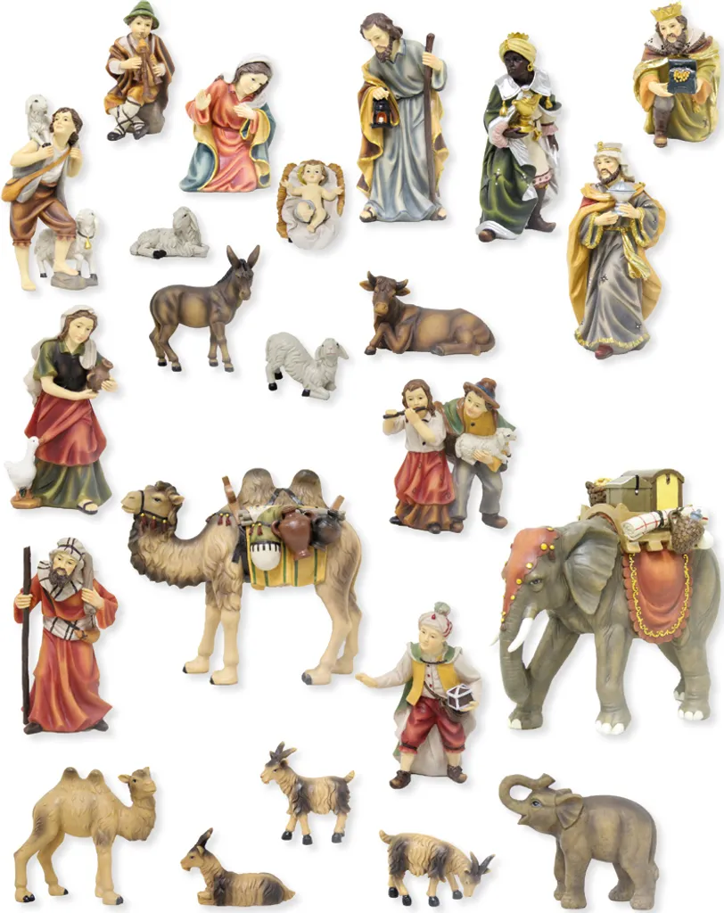 Set Presepe Completo FADEDA Mathias 23 Pezzi - 9cm Dettagliati