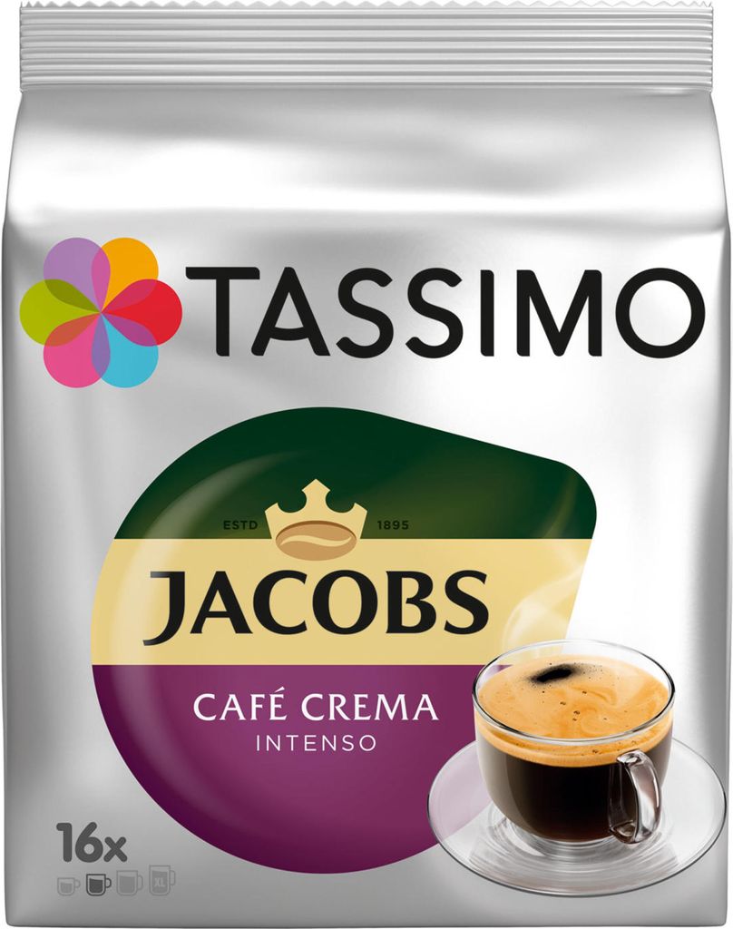 Tassimo Jacobs Caffè Crema Intenso, 16 Kapseln, =16 Getränke