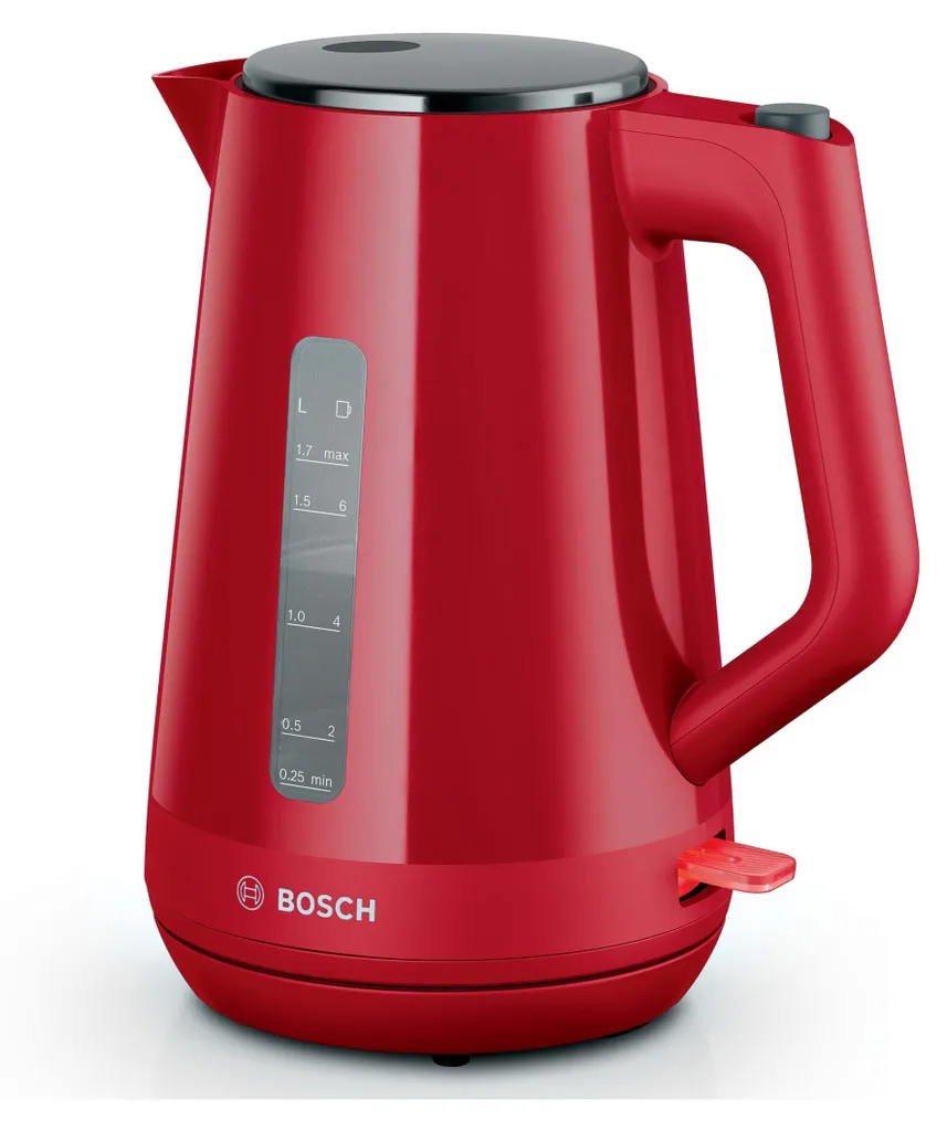 Bouilloire Bosch MyMoment 1,7L Rouge Idéale Famille Petit-Déjeuner 2400W