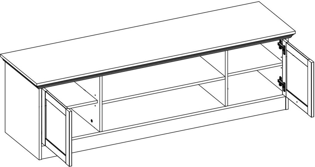 TV-Lowboard Unterschrank Fernsehtisch Sideboard HiFi Produktbild 11
