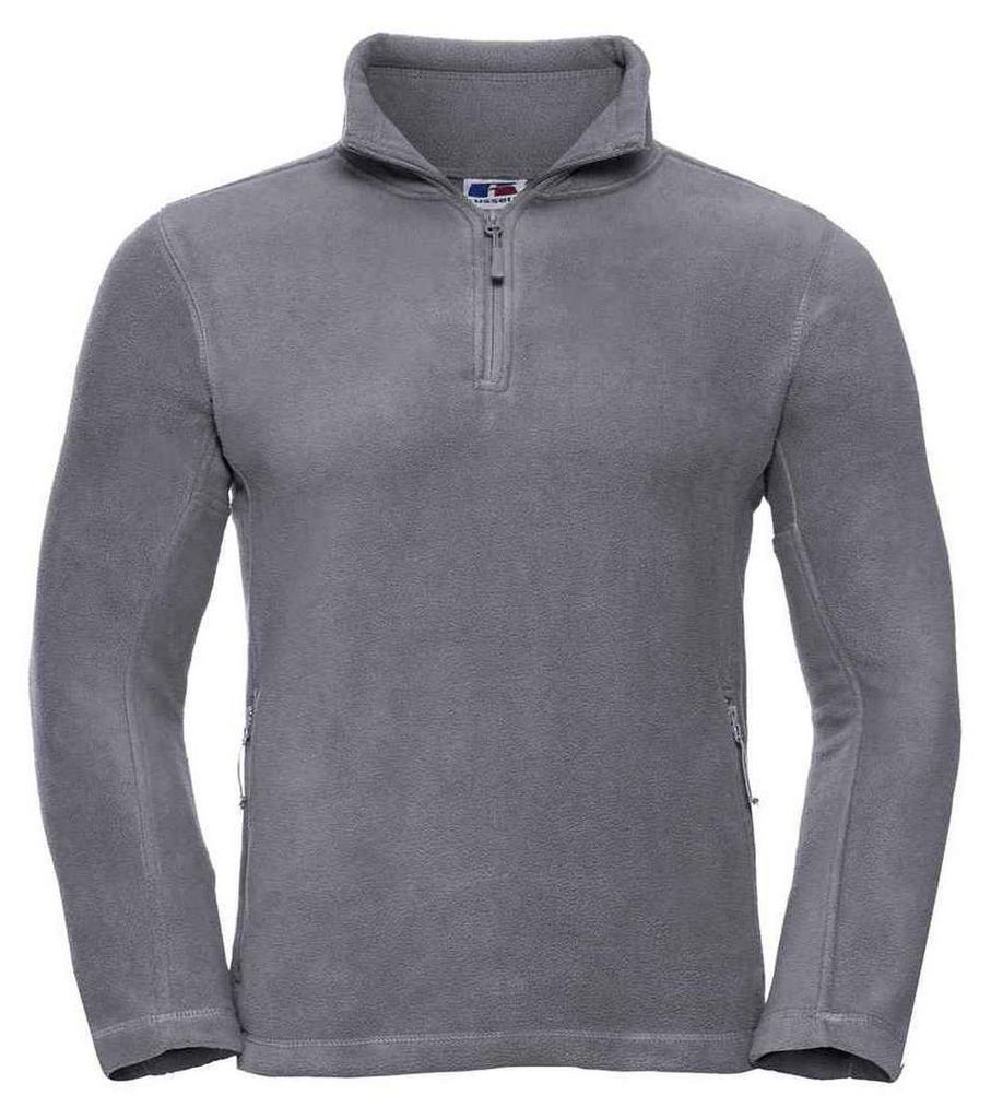 Russell - Fleece-Oberteil mit kurzem Reißverschluss für Herren - Für Außen LT5719 (XL) (Grau)