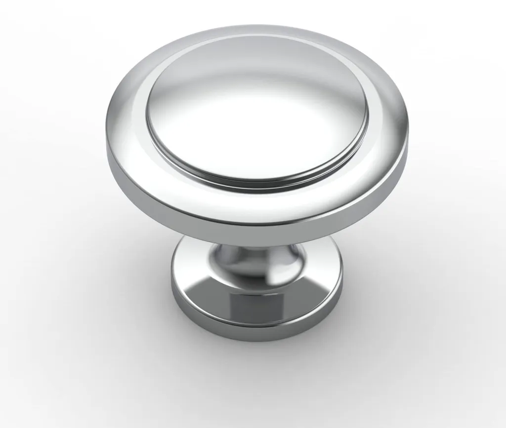 Lot de 12 boutons de meubles en chrome poli pour tiroirs et armoires