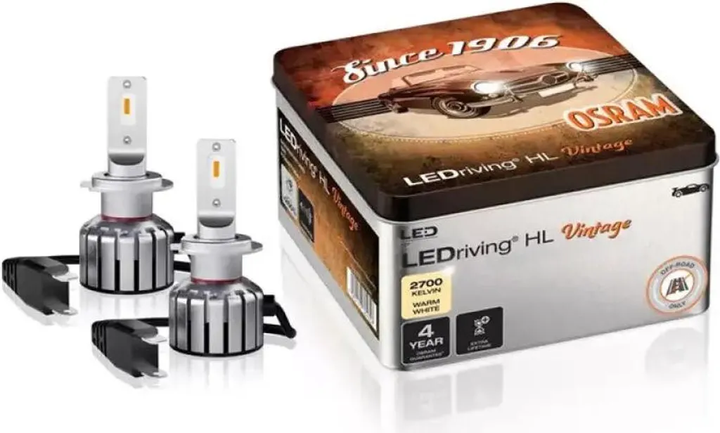 Ampoule de phare H7 Hl Vintage jaune 2700K look rétro Osram