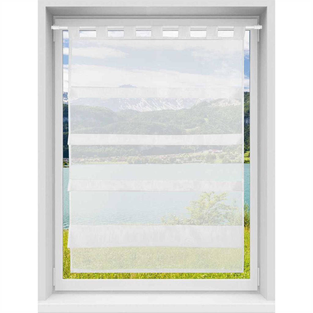 Gardine Raffoptik mit Schlaufe, Größe: 80x110cm, Farbe: Produktbild 