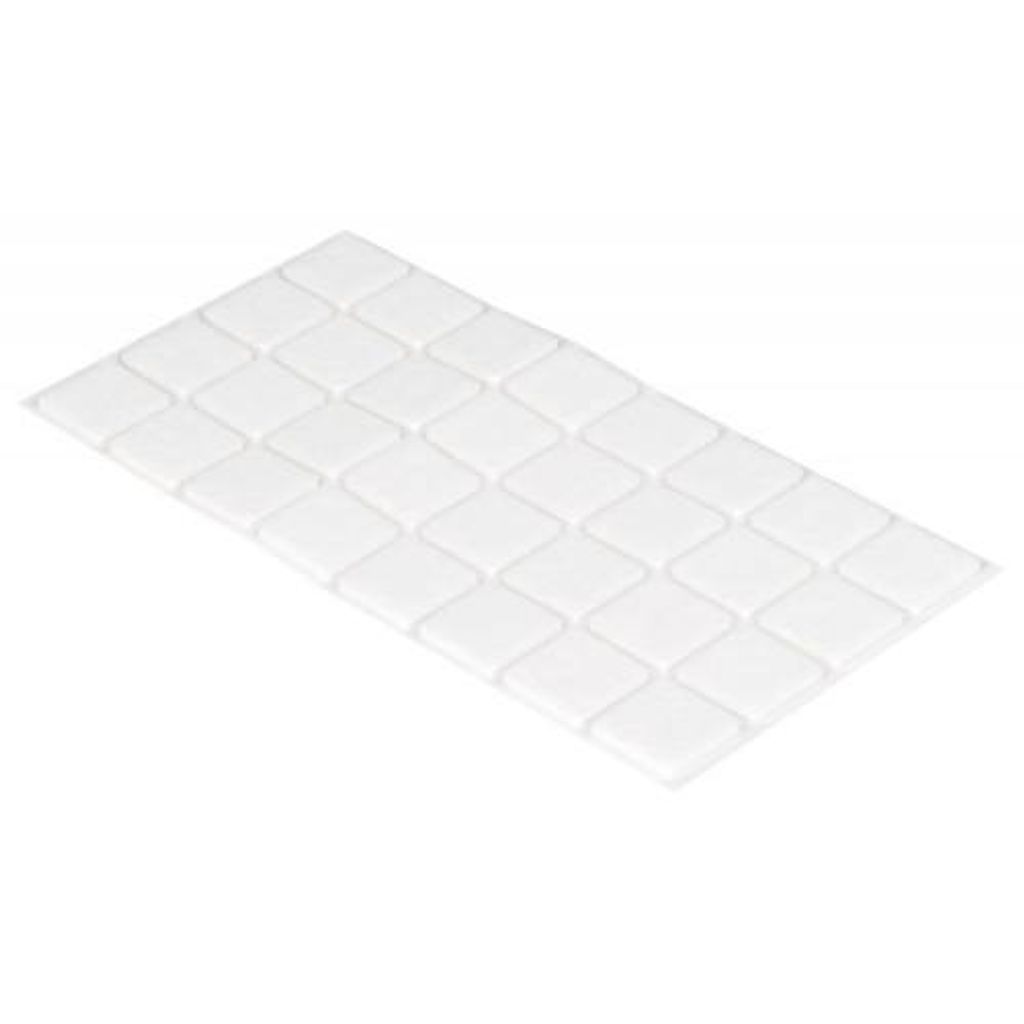 Filzpads 30 x 30 mm, selbstklebend, weiß, 32 Stück