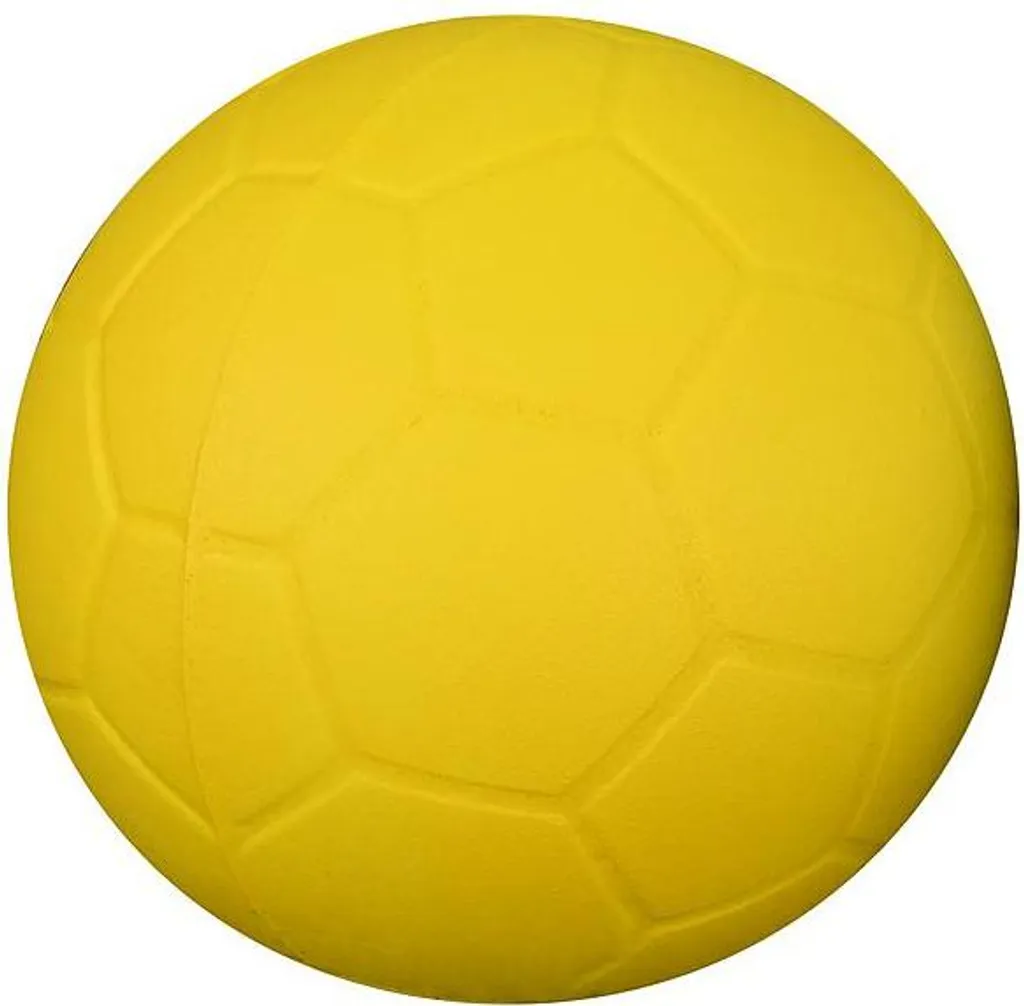 Ballon mousse enduite résistant 20cm jaune - Pre-Sport Football souple