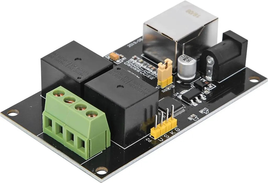 Carte Relais Internet 2 Voies Ethernet TCP/IP Contrôleur LAN rail DIN