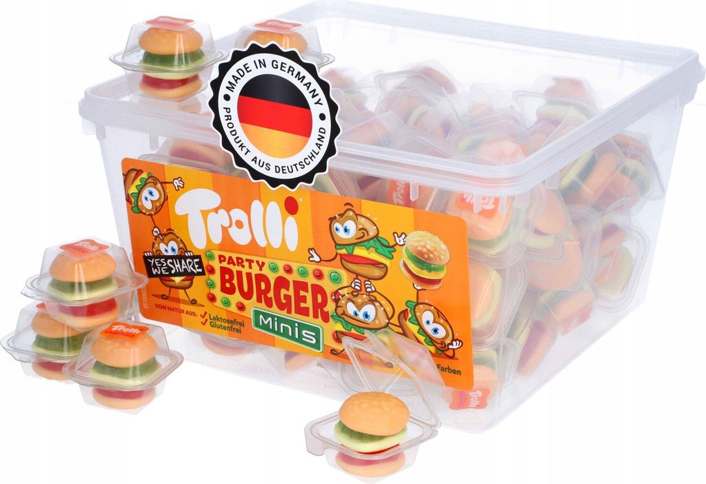 Mini želé Party Burger 600g - Trolli Obrázek produktu 