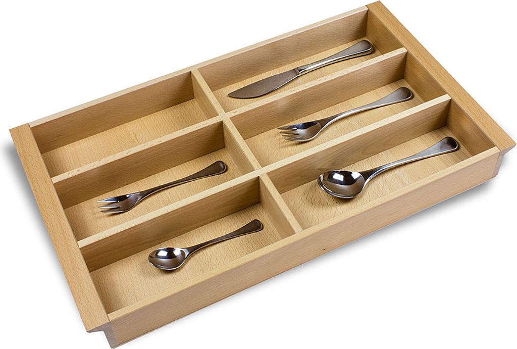 Besteckeinsatz BUCHE 60er Schubl. B 520 x T 300 mm für IKEA Produktbild 