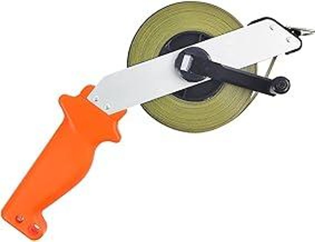 Rollbandmaß 50 m, Langes Maßband, Hohe Präzision Bandmaß, Measuring Tape mit Ergonomischen Griff, Metermaß für Baustelle