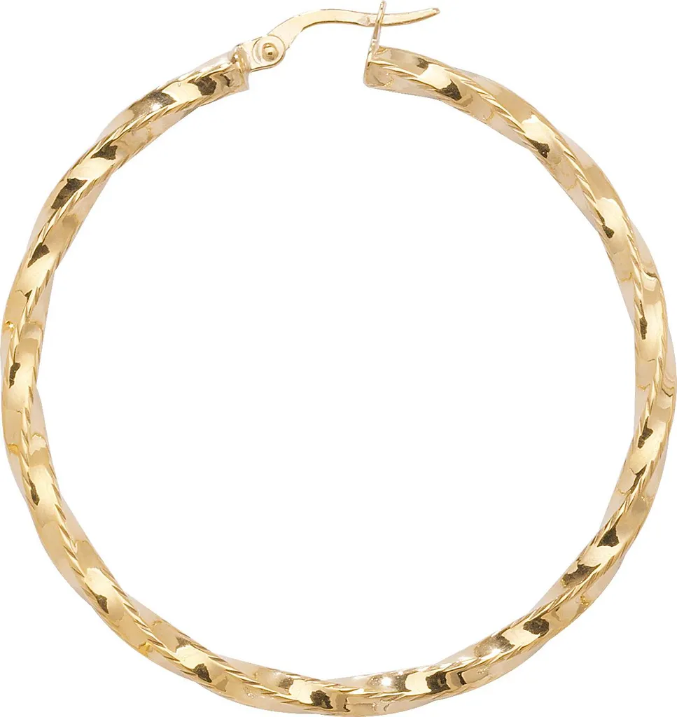 Boucles Créoles Or 375/1000 Diamètre 42mm - Finition Polie TRS11423MM42