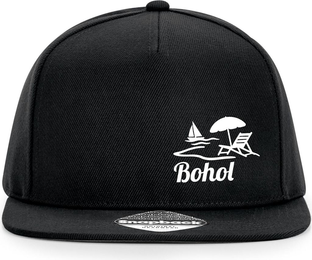 Huuraa Cappy Mütze Bohol Inselmotiv Philippinen Black Polyester Snapback Kappe Geschenkidee
