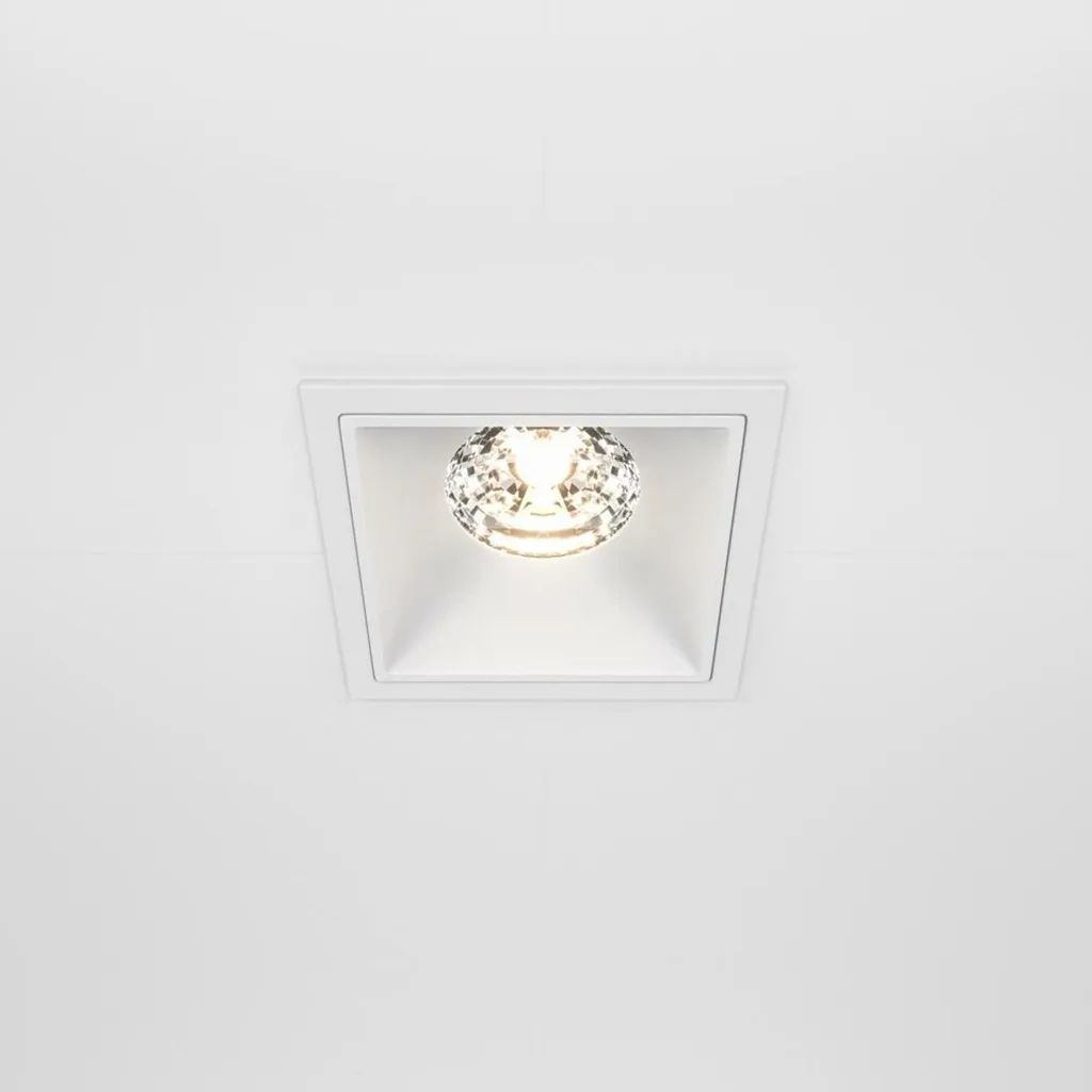 Luminaire LED 15W Blanc Chaud Dimmable Maytoni DL043 Carré et Mat