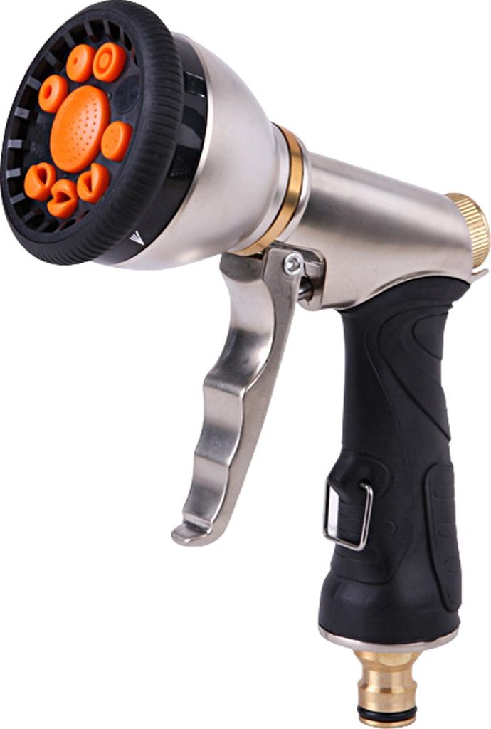 Hand-Schlauchdüse, 9 einstellbare Muster, Schlauchsprühdüse, strapazierfähig, rutschfest, Wassersprüher zum Reinigen und Bewässern von Rasen ...