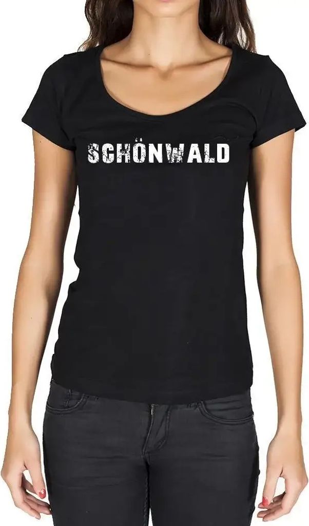 Damen Grafik T-Shirt Schönwald Öko-Verantwortlich Vintage Jahrgang Kurzarm Lustige Druck Geburtstag Geschenk Frau
