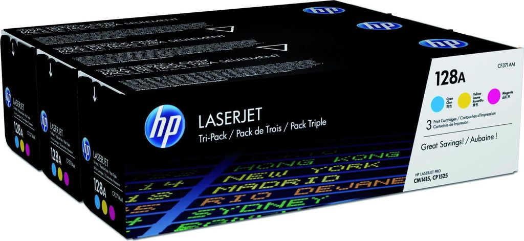 Toner HP CF371AM Couleur Tri-Pack Image du produit 