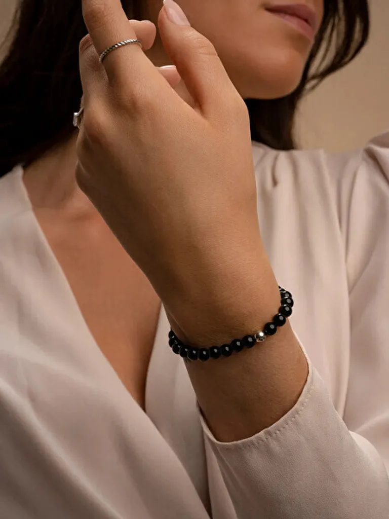 Bracelet onyx SB-GEM07 anti-rayure - Bijou durable et facile à porter