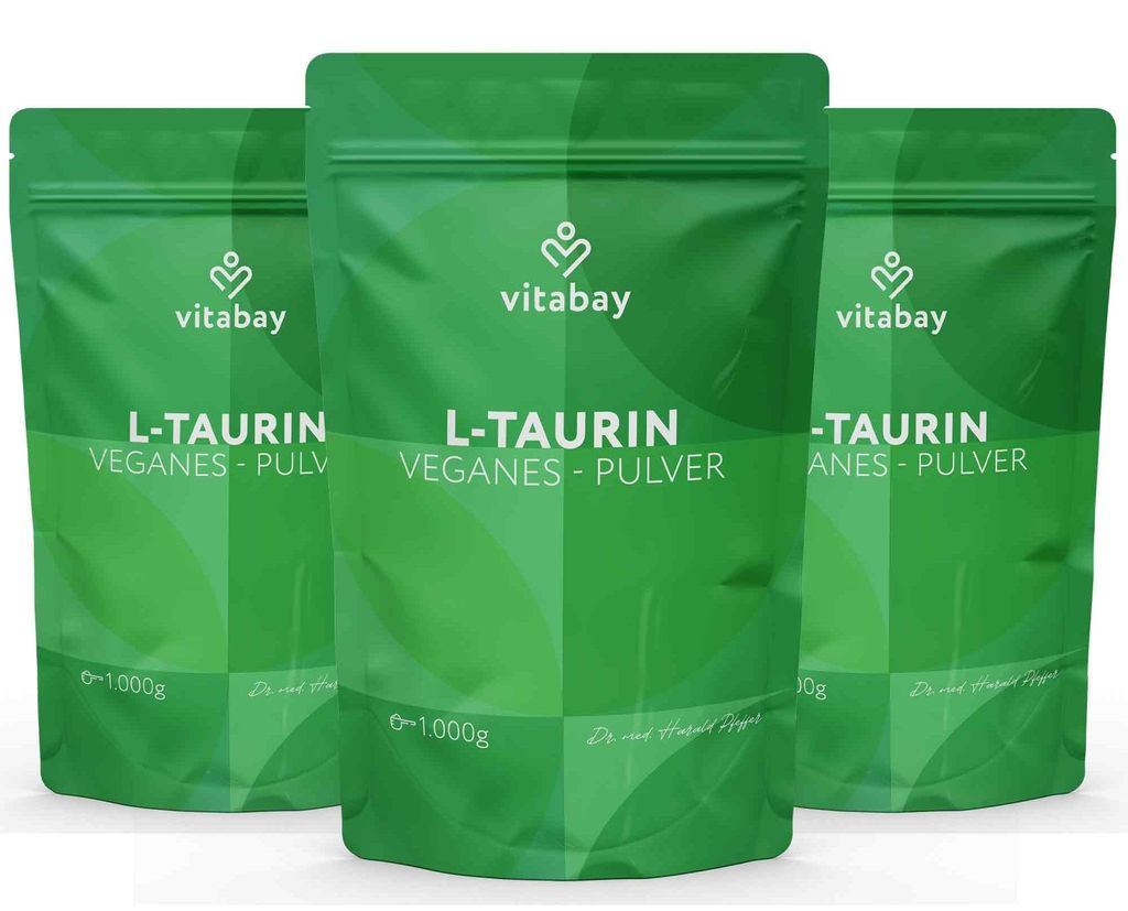 Vitabay Taurin Pulver 3x 1Kg - Reines Veganes Pulver - Produktbild 