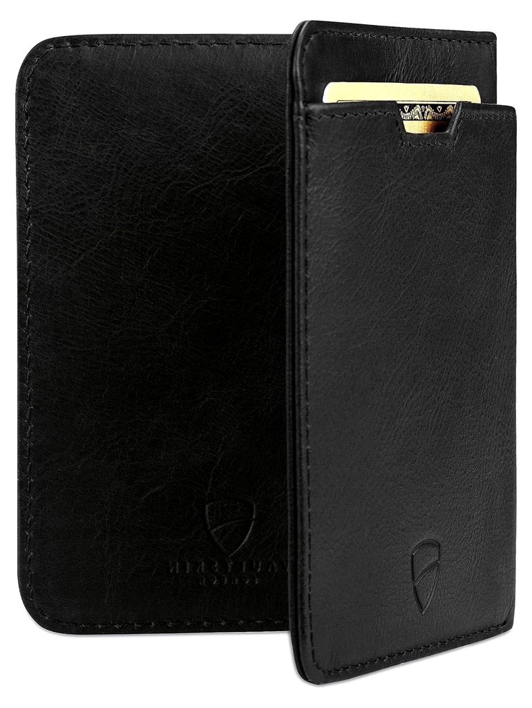 Herren Geldbörse aus Leder - Geldbeutel mit RFID-Schutz, Portemonnaie für Kreditkarten und Scheine, elegantes Slim Wallet im minimalistischen Des...