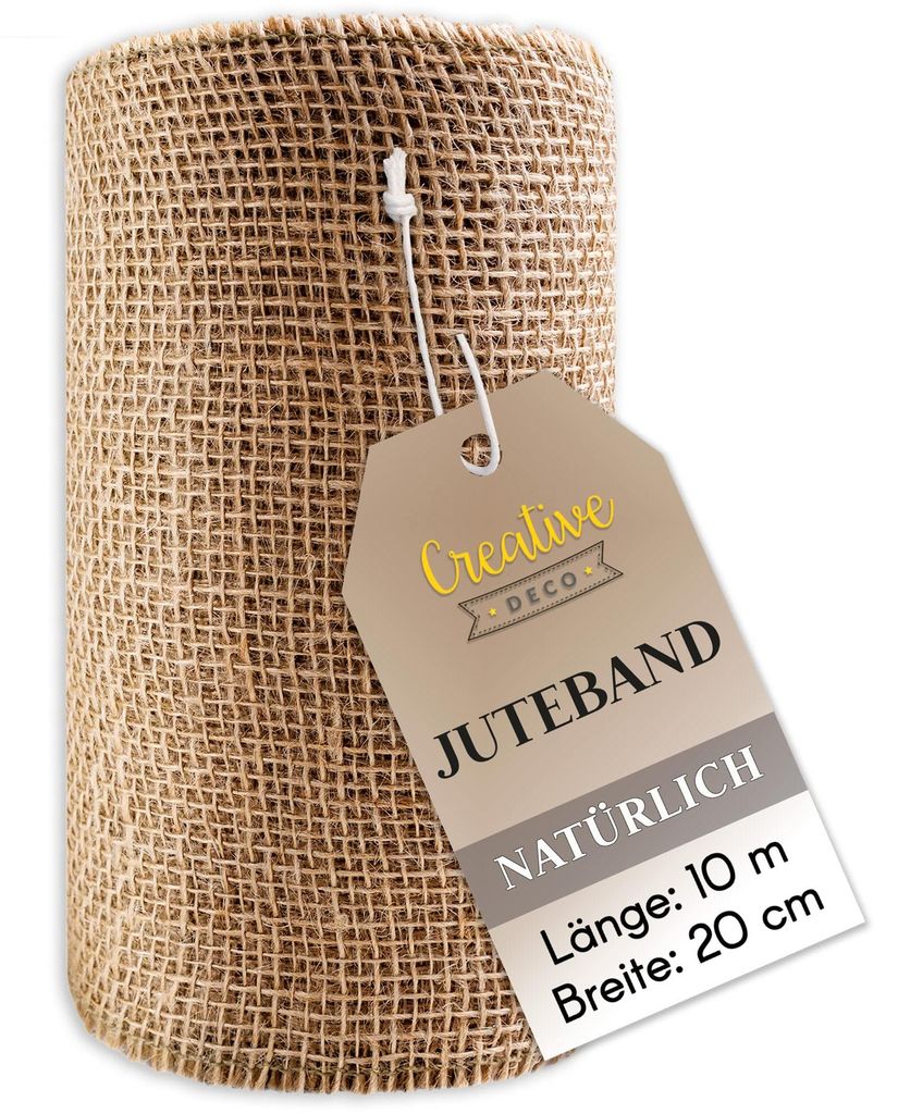 Creative Deco Jute Lint, Rol 20cm Breed 10m Lang, Productafbeelding 