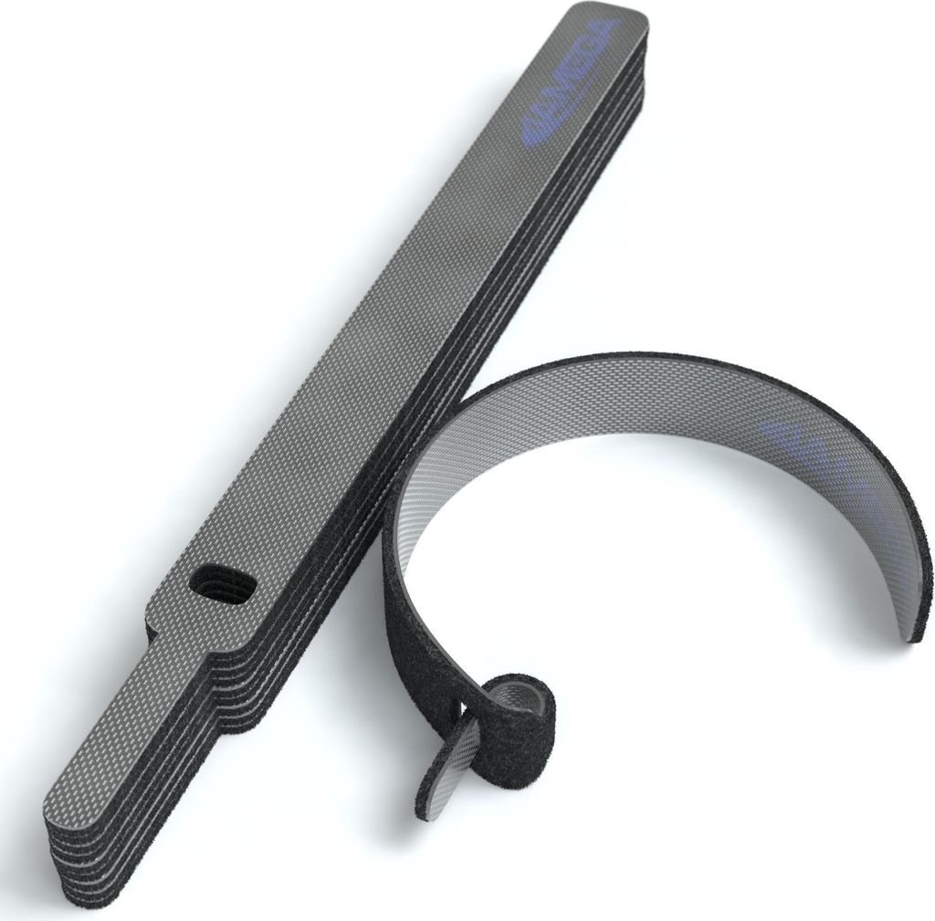 10x Klett-Kabelbinder Klettband wiederverwendbar Kabelbinder Klettverschluss