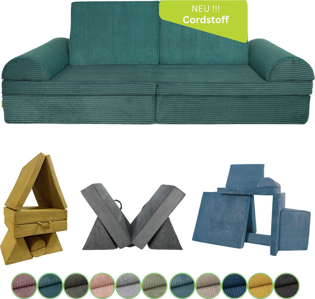 Pillows24 – sofa do zabawy dla dzieci z tkaniny sztruksowej Zdjęcie produktu 