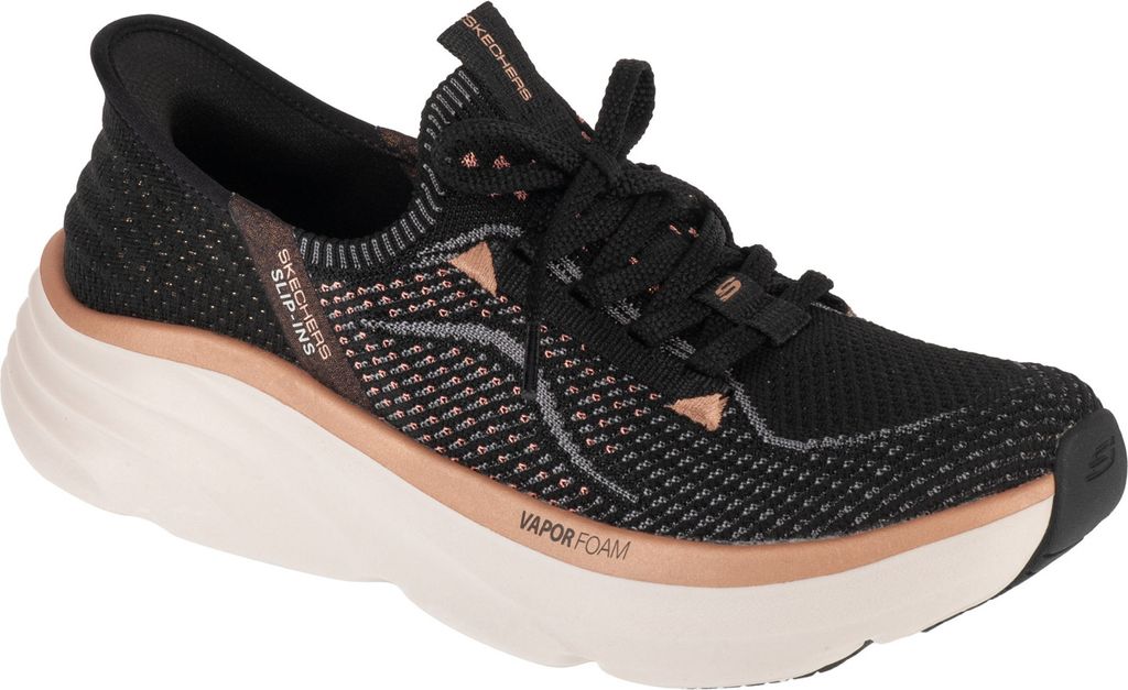 Skechers Slip-Ins: D'lux Vapor - Evening Glow 150584-BKRG, Sneaker, Damen, Schwarz