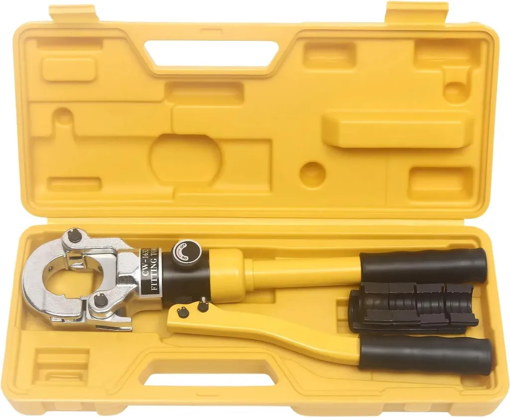 Pinza Pressatrice Idraulica Gialla CW-1632 | 8T | Tubi PEX PB TH