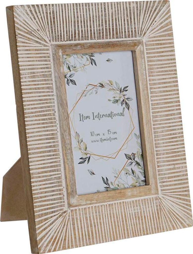 Fotorahmen Home ESPRIT Weiß Mango-Holz Moderne 19 x 1 x 24 cm