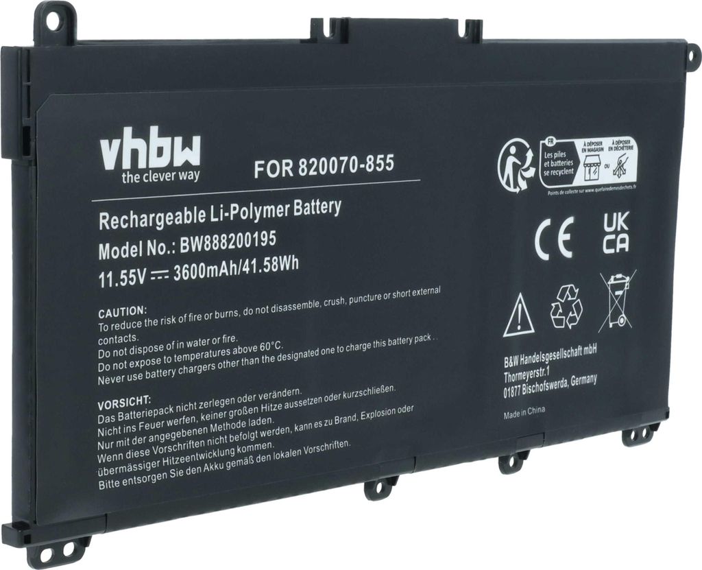 vhbw Akku Ersatz für HP HT03XL, L11119-855, HT03041XL, Produktbild 
