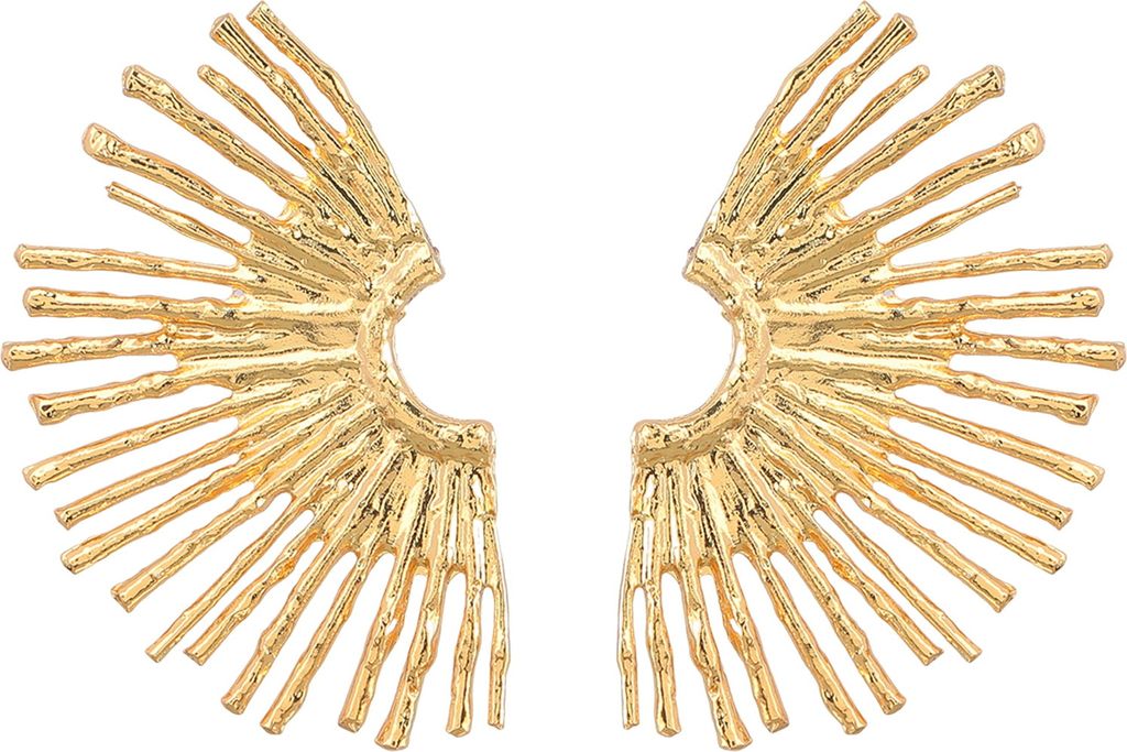 1 Paar Ohrstecker für Damen, Sonnenblumenform, übertrieben hohl, rostfrei, galvanisiert, rutschfest, leicht, Ohrschmuck, Schmuck, glatte Ohrstecker