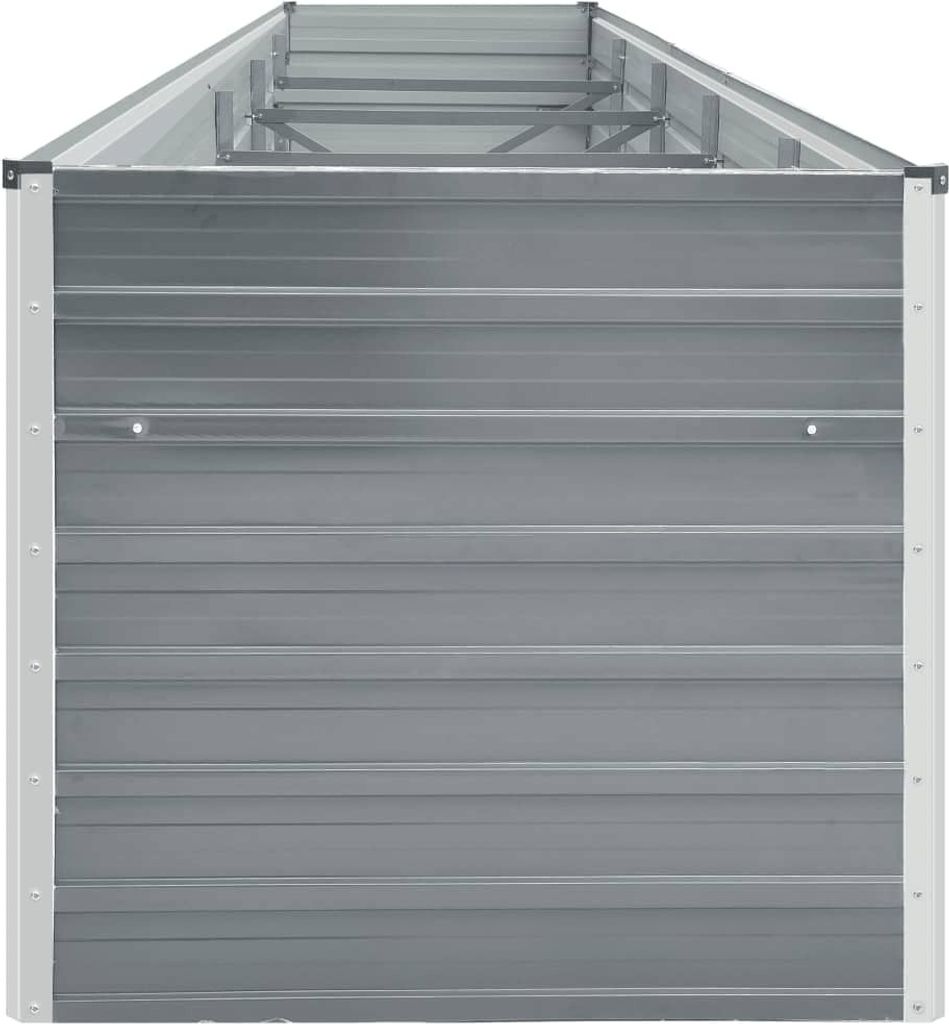 vidaXL Garten-Hochbeet Verzinkter Stahl 400×80×77 cm Grau Produktbild 3