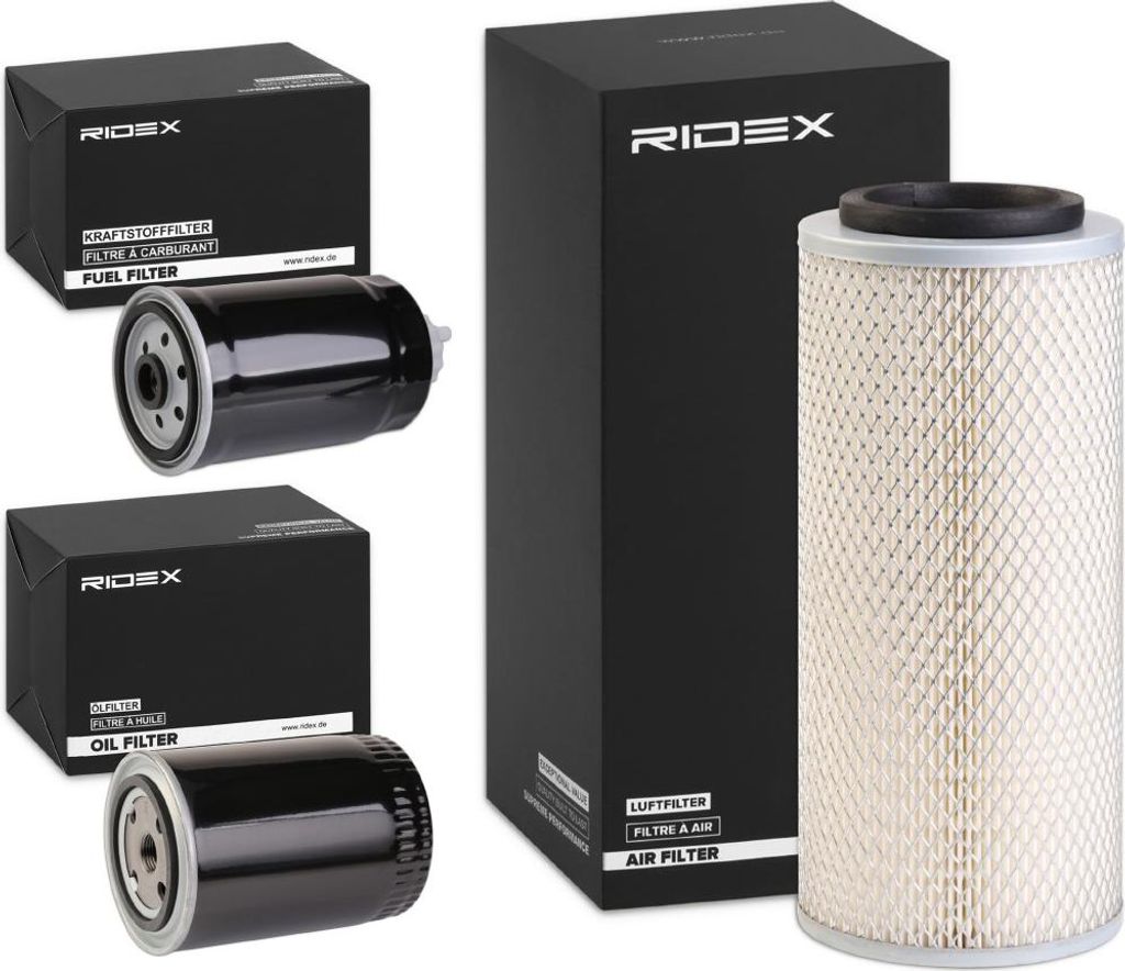 RIDEX Filterset Inspektionspaket Filtersatz für VW TRANSPORTER III Bus Transporter T3 Kastenwagen TRANSPORTER III Pritsche/Fahrgestell für FENDT GT