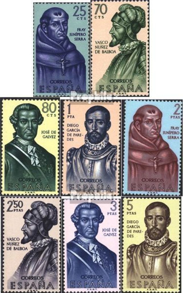Briefmarken Spanien 1963 Mi 1418-1425 (kompl.Ausg.) postfrisch Eroberer
