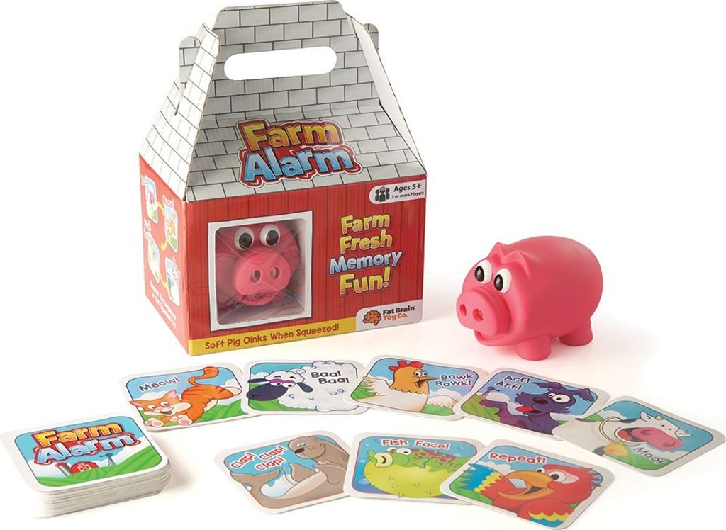 Memory-Spiel Farm Alarm: Visuelles & auditives Gedächtnis trainieren, Tiergeräusche lernen, 19x13x25 cm