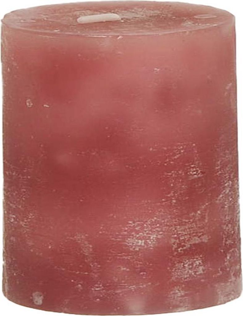 Stumpenkerze durchgefärbt rosenholz mamoriert Ø 10 cm x 12 cm