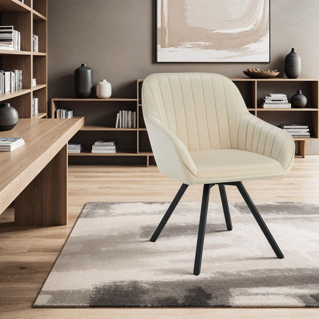 Otočné kreslo Snug čalúnené, zamatový vzhľad 58 x 58 x 82 Obrázok produktu 9