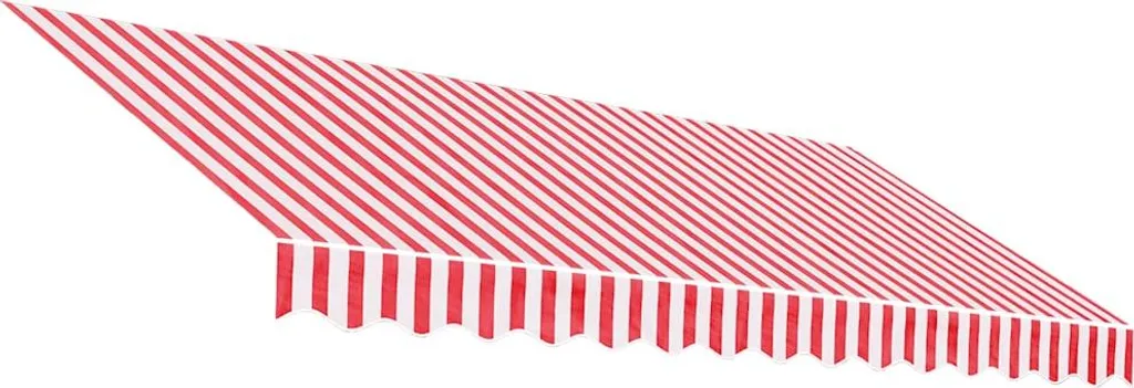 vidaXL Telo da sole a strisce bianche e rosse 3,5x2,5 m