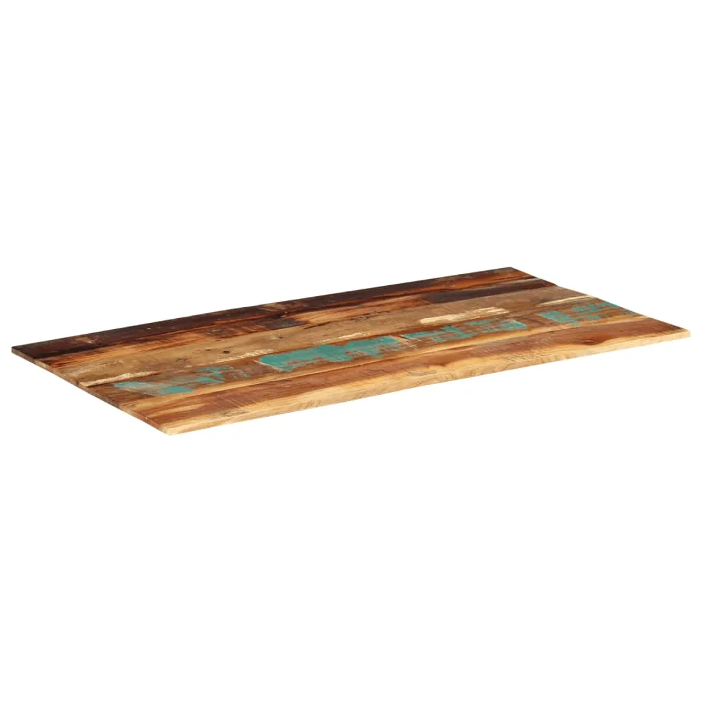 Plateau de table en bois de récupération 120 cm pour bureau ou dîner - 9