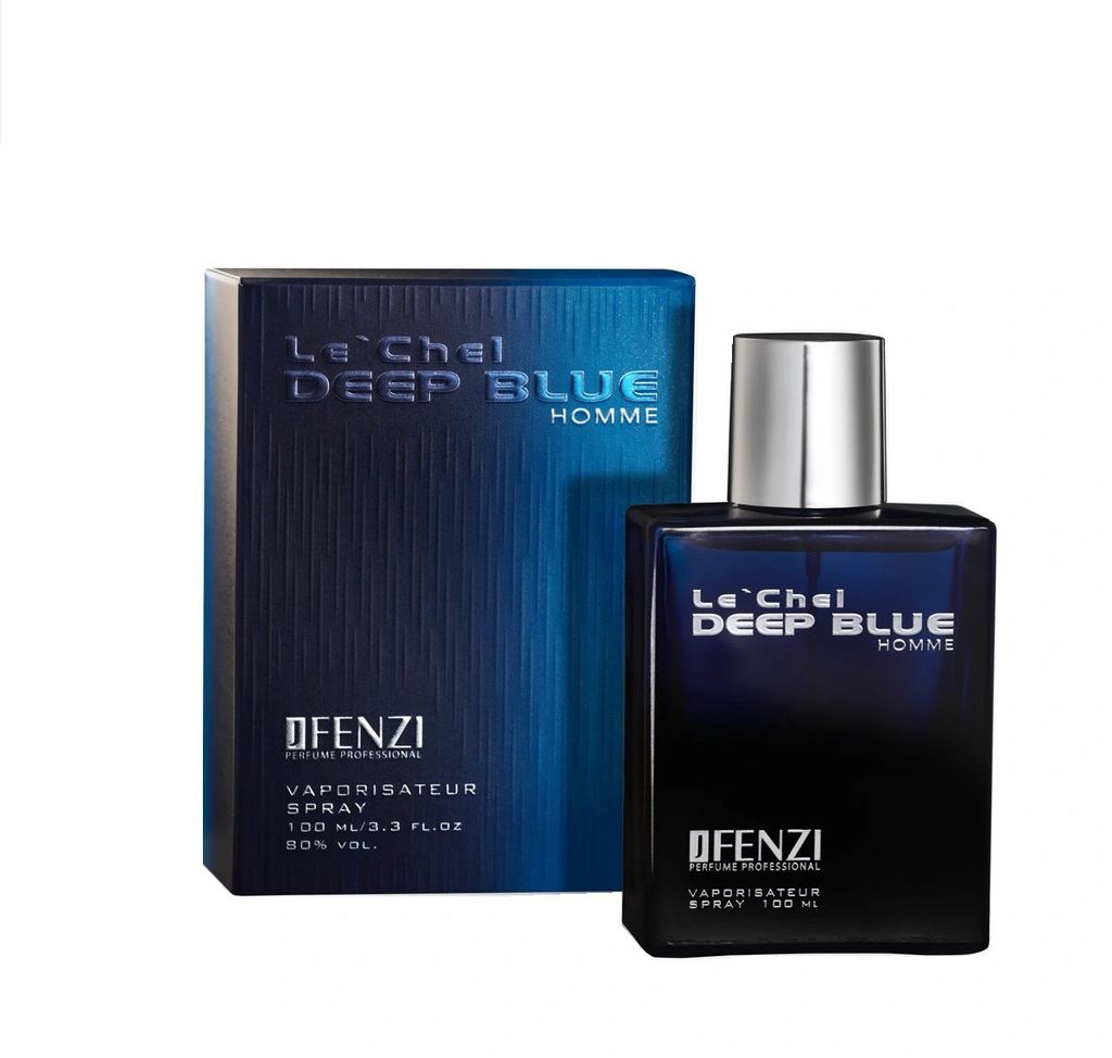 JFenzi Le’Chel DEEP BLUE HOMME Eau de Parfum Herren 100 ml – Frisch Holzig Aromatischer Duft mit Zitrus, Zedernholz & Moschus