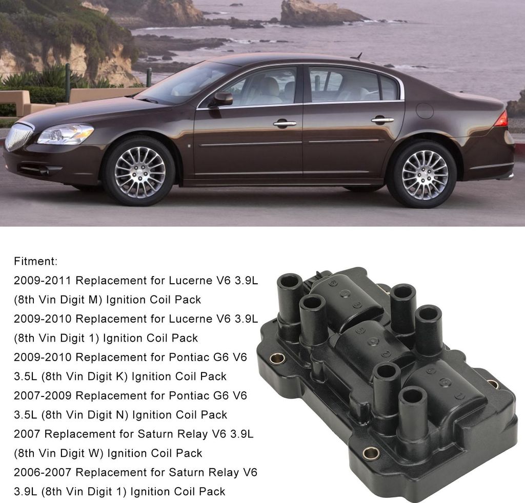 Automotor-Zündspulenpaket 12595088, Ersatz für Pontiac G6 V6 3,5 l 2009–2010
