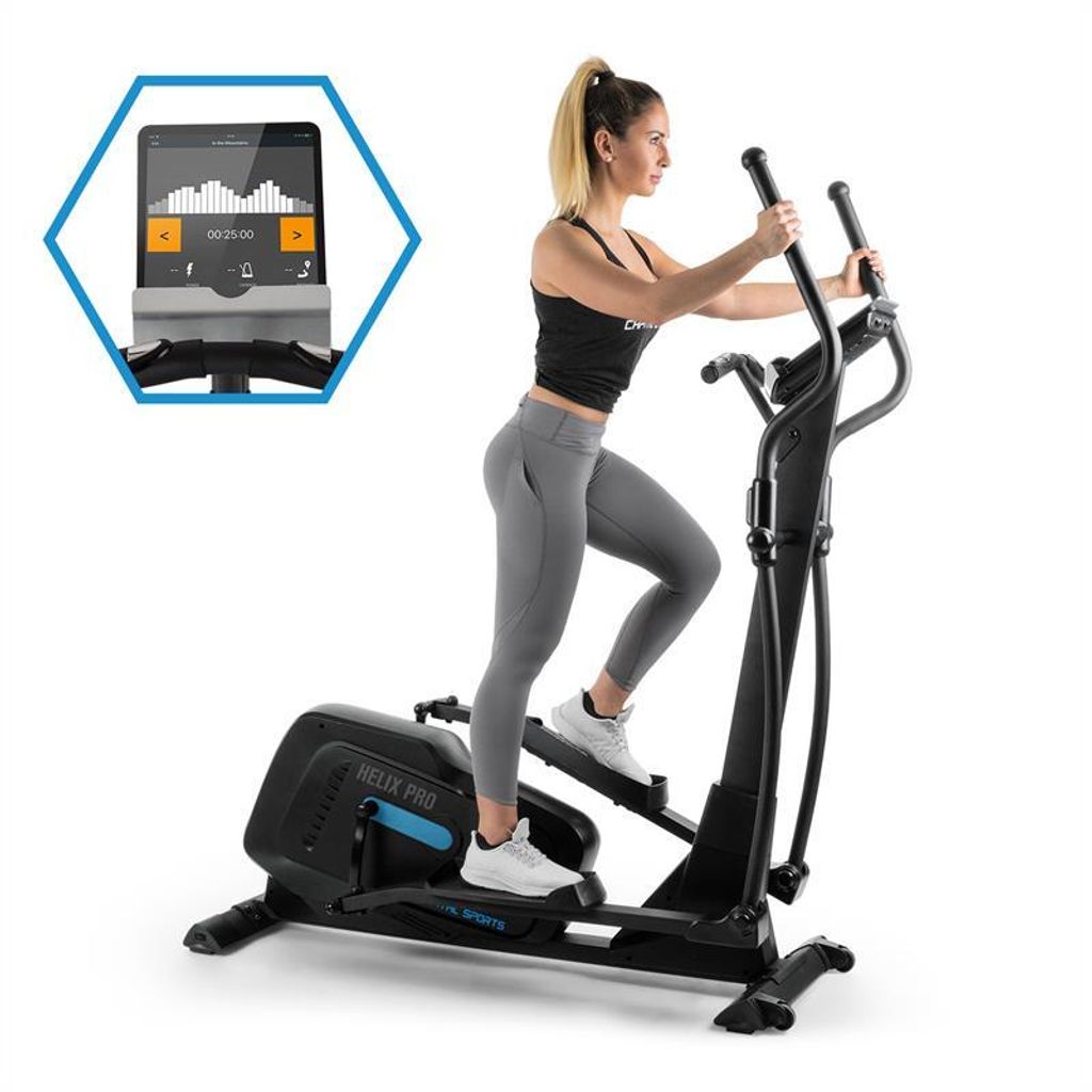 Kraftfit Crosstrainer, Stepper für Zuhause, Fitnessgerät für Zuhause, Hometrainer, Ellipsentrainer mit 20kg Schwungmasse, Leiser Heimtrainer mit...