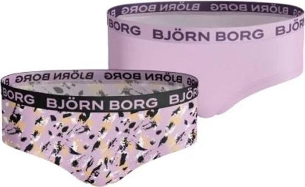 Björn Borg - Mädchen - Hipster-Shirts Mit Splash-Print, 2er-Pack - Bunt/Lila/Rosa - Gr. 158-164