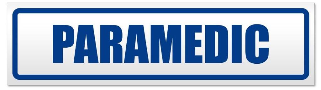 Kiwistar Paramedic Magnetschild Schild magnetisch - 20cm Verkehrsblau - Magnetfolie für Auto PKW Kfz