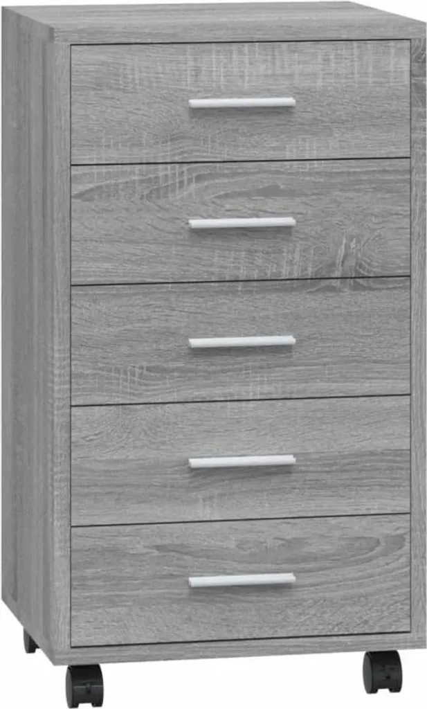 Cassettiera vidaXL Legno Grigio Sonoma - Organizzazione Studio Moderna